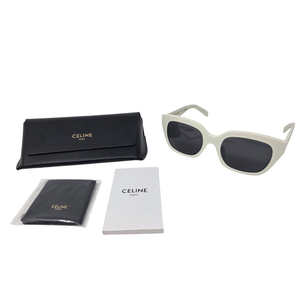 Authentic CELINE  CL40198F-25A  Women's Square Sunglasses, Ivory Smoke-Gray NEW